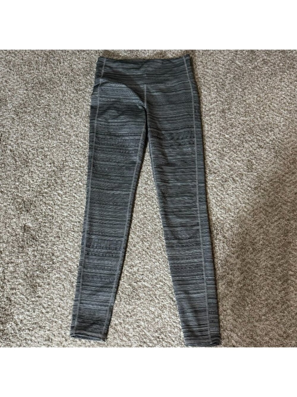 Athleta Leggings Women Gray Black Textured Space Dye Yoga Workout Stretch Pants